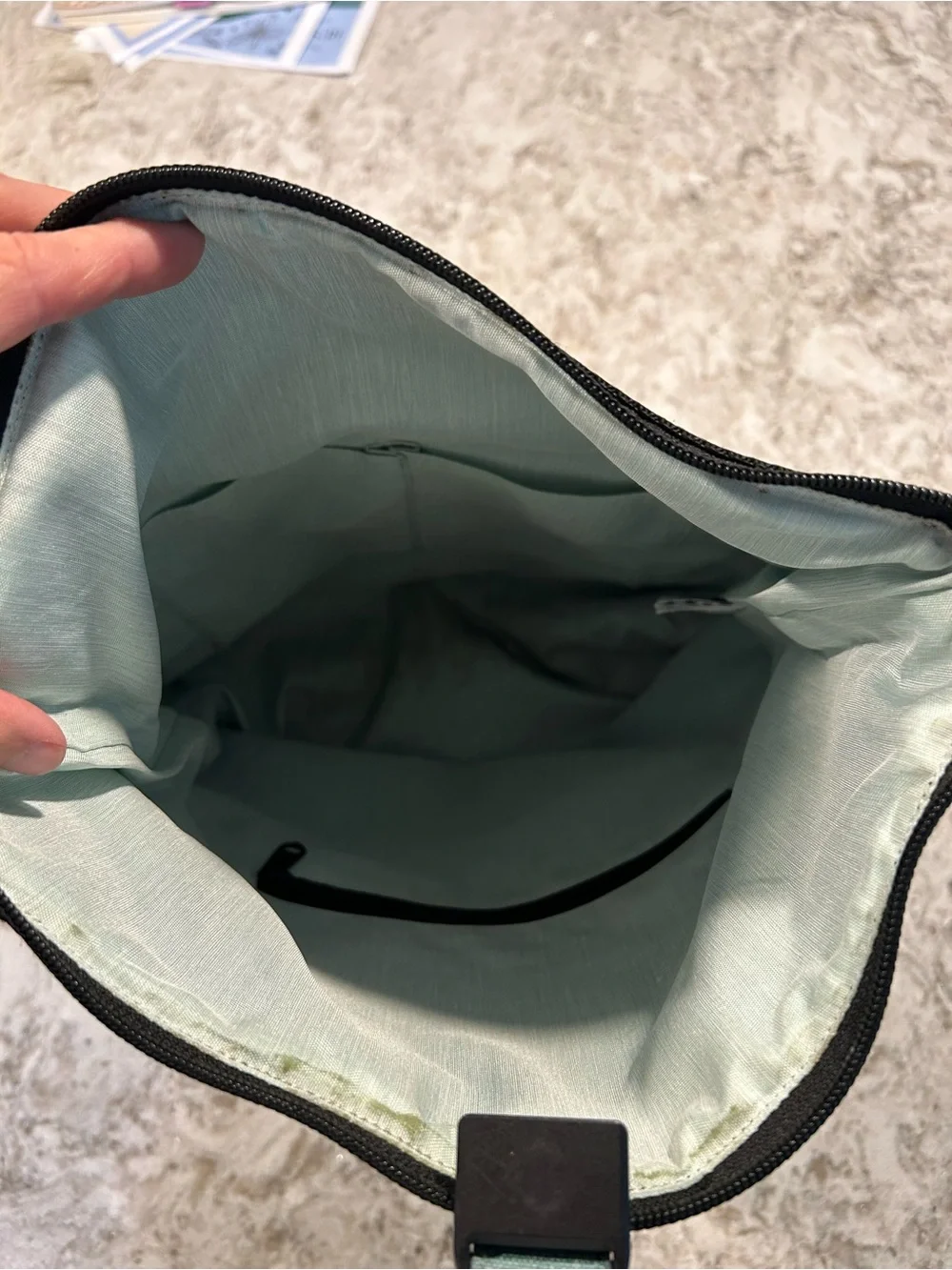 Sherpani Teal and Black Crossbody Messenger Bag
